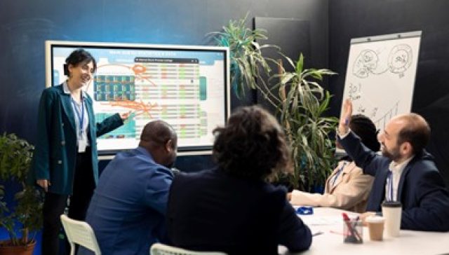 Empleados en curso de finanzas